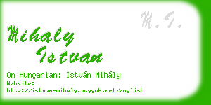 mihaly istvan business card