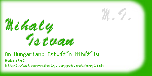 mihaly istvan business card